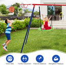 Outdoor A Frame Heavy Duty Metal Swing Stand with Monkey Bar for Kids