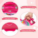 INFANS Kids Luggage, 16’’ Carry On Rolling Suitcase for Girls Boys with 2 Flashing Spinner Wheels INFANS