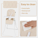 INFANS Baby High Chair, Quick Folding Portable Highchair for Babies and Toddlers with Adjustable Footrest Removable Dishwasher Tray PU Seat
