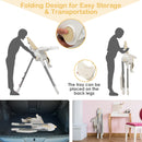 INFANS High Chair for Babies and Toddlers, Foldable Highchair with 7 Different Heights 4 Reclining Backrest Seat