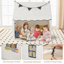 INFANS Kids Play Tent with Washable Mat Star Light Windows, Anti-Trip Large Playhouse Toys, Indoor Outdoor Princess Tents Castle