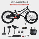 INFANS Kids Bike 12 Inch Toddlers Bike with Training Wheels Basket Adjustable Seat Handbrake and Coaster Brake