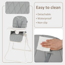 INFANS Baby High Chair, Quick Folding Portable Highchair for Babies and Toddlers with Adjustable Footrest Removable Dishwasher Tray PU Seat
