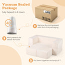 INFANS Modular Kids Play Couch, Toddler Sectional Fort Building Sofa for Playroom, Bedroom, Convertible Soft Foam Furniture