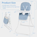 INFANS Baby High Chair, Quick Folding Portable Highchair for Babies and Toddlers with Adjustable Footrest Removable Dishwasher Tray PU Seat