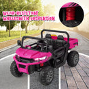 INFANS 2 Seater Ride on UTV, 12V Kids Electric Vehicle Dump Truck, Toddlers Battery Powered Car with Music