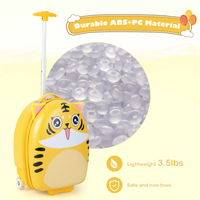 INFANS Kids Luggage, 16’’ Carry On Rolling Suitcase for Girls Boys with 2 Flashing Spinner Wheels INFANS