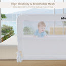 INFANS Bed Rail for Toddlers, 59" Foldable Safety Baby Crib Rail Fit for Kids Twin, Extra Long Swing Down Bed Guardrail for Convertible Crib, Queen, Full, King Mattress Side Guard