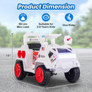 INFANS Ride on Car, 6V Electric Toy for Kids with Radar, Rocket, MP3, USB, Horn, 4-Wheeler Battery Powered Quad Gift for Toddlers
