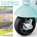 INFANS Licensed Vespa Kids Motorcycle, 6V Battery Powered Motorbike for Toddlers with Training Wheels, Horn, LED Lights