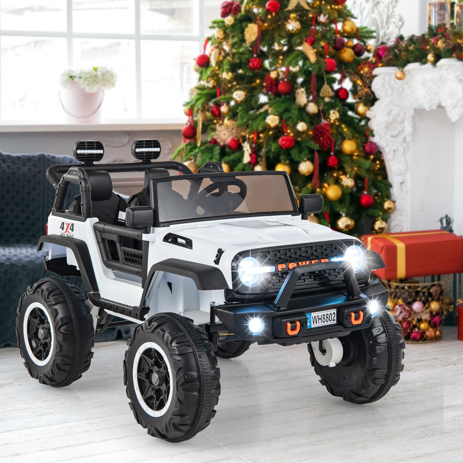 INFANS 24V 2 Seater Ride on Car for Kids, 2WD/4WD Battery Powered with Remote Control, 20" Wide Seat Electric Jeep Toys