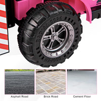 INFANS Ride on Forklift, 12V Kids Electric Vehicle Construction Truck with Liftable Fork and Pallet, Toddlers Battery Powered Car