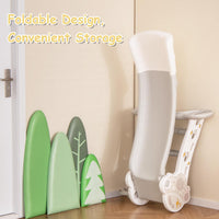 INFANS Toddler Slide, 3 in 1 Foldable Kids Slide Indoor Slideway, Climber Freestanding Playset, Extra Long Slipping Slope Toy
