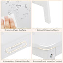 INFANS Table and Chair Set, Toddler Wooden Student Study Desk with Chair Storage Hutch Compartments Drawers