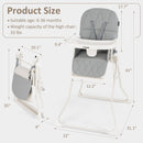 INFANS Baby High Chair, Quick Folding Portable Highchair for Babies and Toddlers with Adjustable Footrest Removable Dishwasher Tray PU Seat