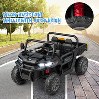 INFANS 2 Seater Ride on UTV, 12V Kids Electric Vehicle Dump Truck, Toddlers Battery Powered Car with Music