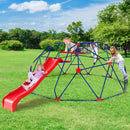 INFANS Climbing Dome with Slide, Kids Outdoor Jungle Gym Geometric Dome Climber, 8FT Climb Structure Backyard
