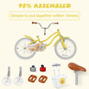 12 14 16 18 Inch Toddlers Bike with Removable Training Wheels Basket