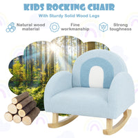 INFANS Kids Sofa, Toddler Rocking Chair with Solid Wooden Frame, Anti-Tipping Design, Plush Fabric, Children Armchair