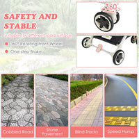 INFANS Lightweight Baby Stroller for 0-36 Month, Compact Stroller with One-Hand Fold, Travel Stroller for Airplane