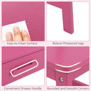 INFANS Table and Chair Set, Toddler Wooden Student Study Desk with Chair Storage Hutch Compartments Drawers