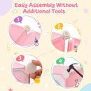 INFANS Children Wardrobe, Cute for Kids Bedroom Nursery Armoire with 12 Cube, Kid Clothes Storage Organizer