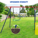 Outdoor A Frame Heavy Duty Metal Swing Stand with Monkey Bar for Kids