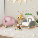 INFANS Kids Sofa, Toddler Rocking Chair with Solid Wooden Frame, Anti-Tipping Design, Plush Fabric, Children Armchair INFANS
