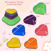 INFANS Balance Stepping Stones for Kids, 6, 11pcs Non-Slip Plastic Balance Stones, Indoor Outdoor Coordination Balance Blocks