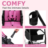 INFANS 2 in 1 Baby Stroller, High Landscape Infant Stroller, Foldable Pushchair