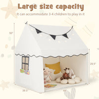 INFANS Kids Play Tent with Washable Mat Star Light Windows, Anti-Trip Large Playhouse Toys, Indoor Outdoor Princess Tents Castle