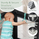 INFANS Foldable Baby Playpen with Mat, Large Baby Play Yard for Infant with 50 Ocean Balls, Fence Toddler Activity Center