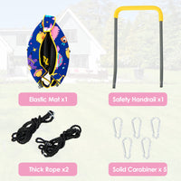 INFANS 2 in 1 Swing and Trampoline Combo, 36 Inch Foldable Hammock Saucer Tree Swing Bouncer