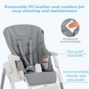 INFANS Foldable High Chair for Babies & Toddlers with Multiple Adjustable Backrest, Footrest and Seat Height