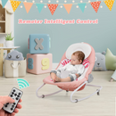 INFANS 2 in 1 Baby Swing and Bouncer for Infants, Portable Newborn Rocker with 5 Speed Sway Music Timing 2 Toys Remote Control, Easy Fold, Compact Electric Baby Swing for 0-6 Months Boy Girl INFANS