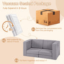 INFANS Modular Kids Play Couch, 8 PCS Toddler Creative Sectional Fort Building Sofa