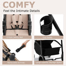 INFANS 2 in 1 Baby Stroller, High Landscape Infant Stroller, Foldable Pushchair