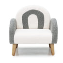 INFANS Kids Sofa, Toddler Armchair with Solid Wooden Frame Anti-Tipping Design Plush Fabric, Upholstered Children Chair