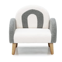 INFANS Kids Sofa, Toddler Armchair with Solid Wooden Frame Anti-Tipping Design Plush Fabric, Upholstered Children Chair