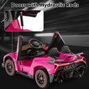 INFANS 2 Seater Kids Ride on Car, 12V 4WD Licensed Lamborghini Veneno Powered Electric Vehicle with Rocking Mode, Remote Control