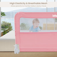 INFANS Bed Rail for Toddlers, 59" Foldable Safety Baby Crib Rail Fit for Kids Twin, Extra Long Swing Down Bed Guardrail for Convertible Crib, Queen, Full, King Mattress Side Guard