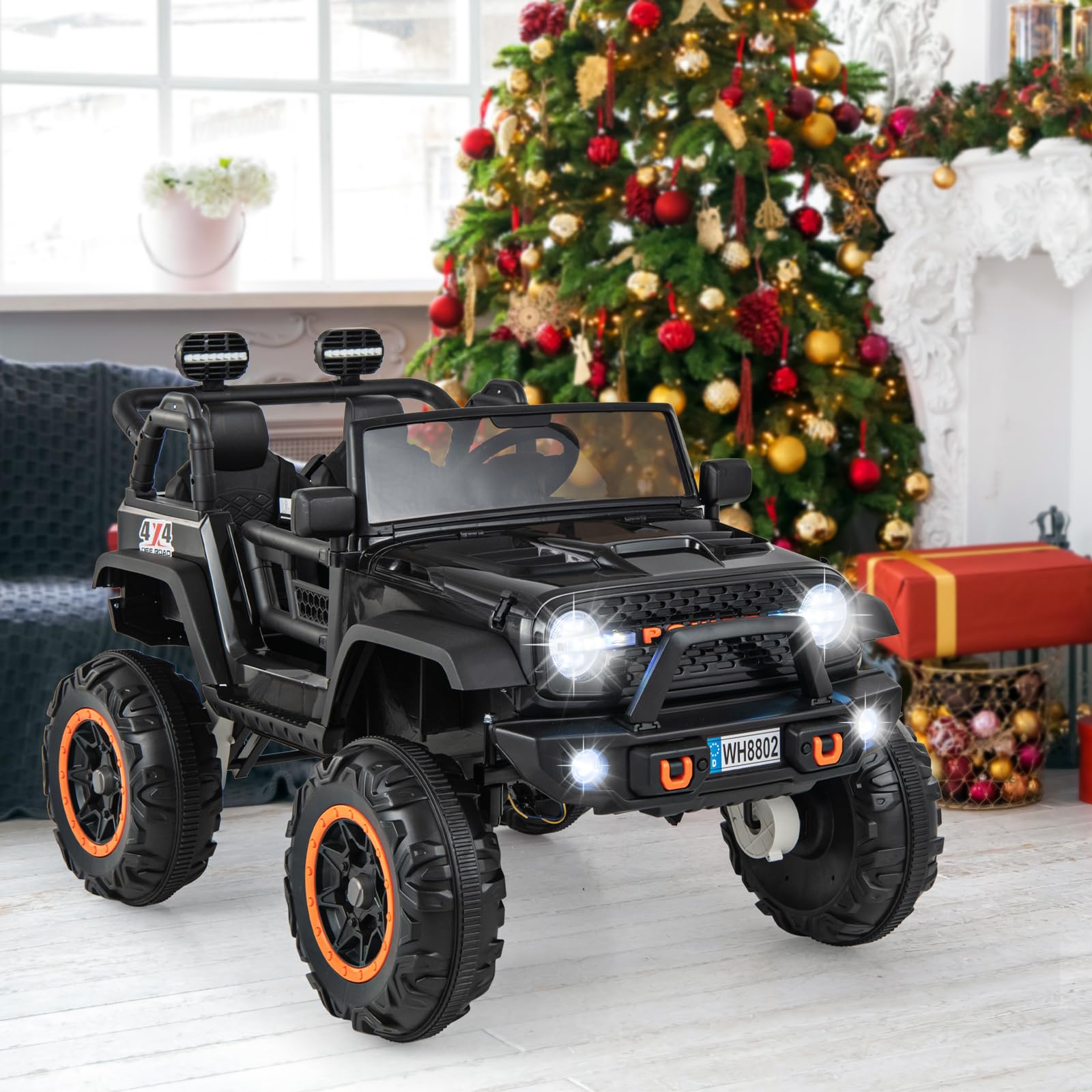 INFANS 24V 2 Seater Ride on Car for Kids, 2WD/4WD Battery Powered with Remote Control, 20" Wide Seat Electric Jeep Toys