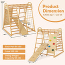 INFANS 8 in 1 Climbing Toys for Toddlers, Kids Wood Montessori Climber Playset, Indoor Playground Jungle Gym