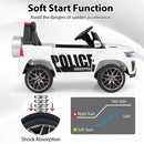 INFANS Ride on Police Car, 12V Kids Battery Powered Electric Vehicle with Siren, Flashing Lights, Bluetooth, Power Display
