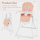 INFANS Baby High Chair, Quick Folding Portable Highchair for Babies and Toddlers with Adjustable Footrest Removable Dishwasher Tray PU Seat