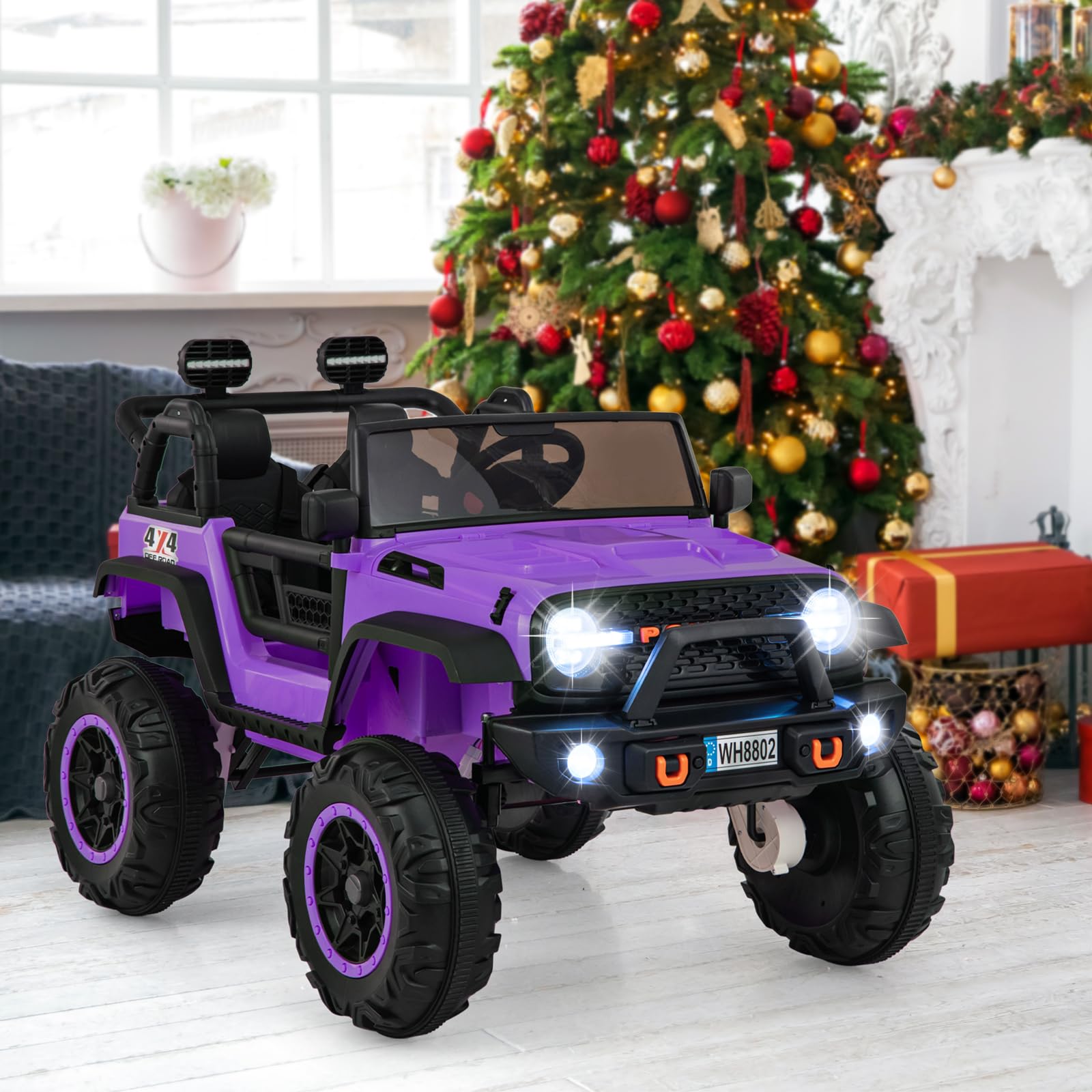 INFANS 24V 2 Seater Ride on Car for Kids, 2WD/4WD Battery Powered with Remote Control, 20" Wide Seat Electric Jeep Toys