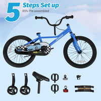 INFANS Kids Bike, 16 18 Inch Toddlers Bike with Training Wheels Safety Bell Adjustable Seat and Handlebar