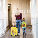 INFANS Kid Luggage Set, 12’’ Travel Backpack and 18’’ Carry on Suitcase for Children, 2 Pcs Trolley Case Gift