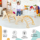 INFANS Climbing Toys for Toddlers, 5 in 1 Kids Wooden Montessori Triangle Set Climber Toy, Indoor Climb Activity
