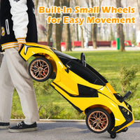 INFANS 12V Licensed Lamborghini Sian Kids Ride on Car with Parent Remote Control, Electric Toy Roadster Carbon Fiber Textured